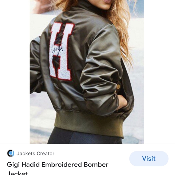 Gigi Hadid  Embroidered  Bomber Jacket - Picture 4 of 16
